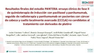 Resultados finales del estudio PANTERA ensayo clnico de