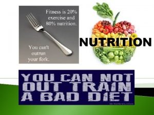 NUTRITION Why is nutrition important Finely tuned a