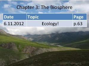 Chapter 3 the biosphere answer key