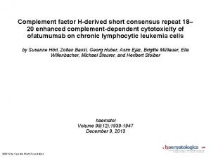 Complement factor Hderived short consensus repeat 18 20