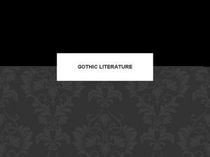 Gothic literature quiz