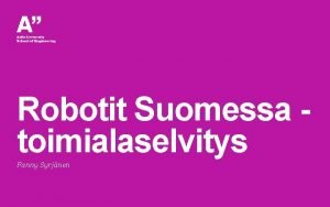 Robotit suomessa