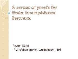 Godel's incompleteness theorem