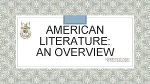 American literature overview