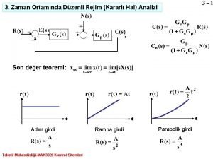 3 Zaman Ortamnda Dzenli Rejim Kararl Hal Analizi
