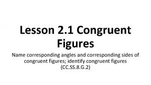 Corresponding angles congruent