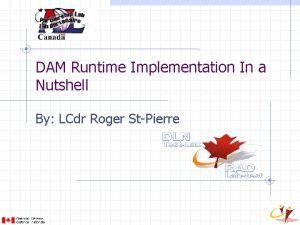 DAM Runtime Implementation In a Nutshell By LCdr