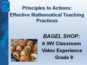 Principles to Actions Effective Mathematical Teaching Practices BAGEL