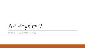 Ap physics 2 unit 1