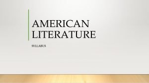 Southern literature syllabus