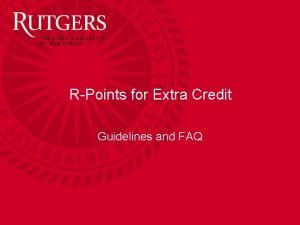 R points rutgers