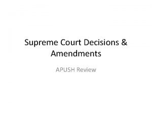 Apush amendments review