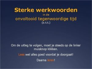 Zwak werkwoord
