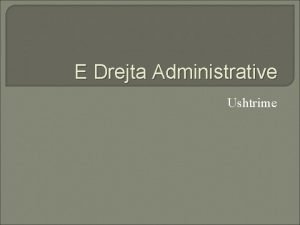 Burimet e se drejtes administrative