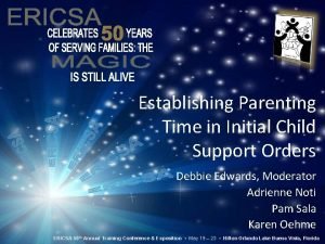 Establishing Parenting Time in Initial Child Support Orders