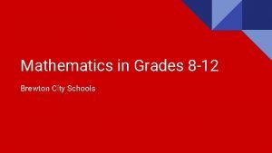 Brewton city schools geometry