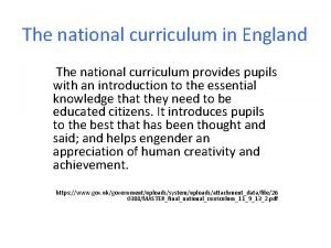 Demonstrate good subject and curriculum knowledge Demonstrate good subject and curriculum knowledge