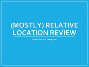 Relative location of israel Relative location of israel