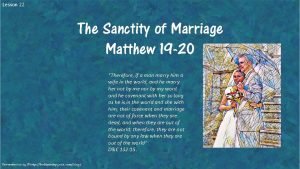 Sanctity of marriage definition