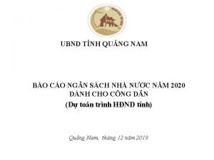 UBND TNH QUNG NAM BO CO NG N