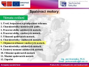 Spalovac motory Tmata cvien 1 vod bezpenost a