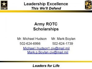 Leadership Excellence This Well Defend Army ROTC Scholarships