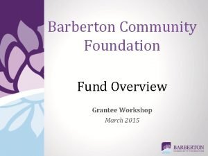 Barberton community foundation