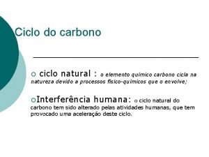 Ciclo do carbono ciclo natural o elemento qumico