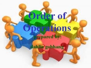 Objectives for order of operations