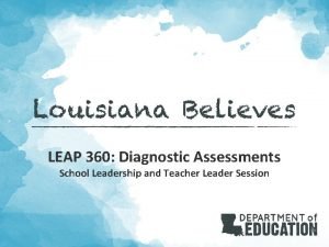 Leadership diagnostic assessment