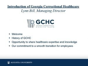 Georgia correctional healthcare