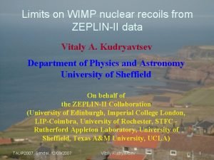 Limits on WIMP nuclear recoils from ZEPLINII data