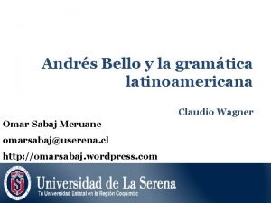 Introduccion de andres bello