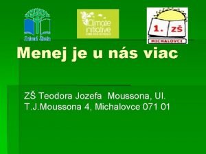 Menej je u ns viac Z Teodora Jozefa