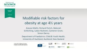 Modifiable risk factors for obesity at age 4