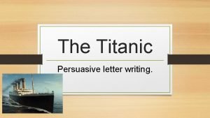 Essay on the titanic Essay on the titanic