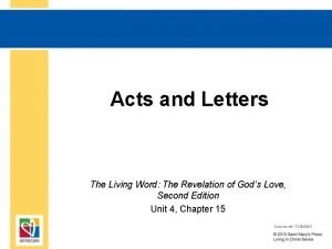 The living word the revelation of god's love