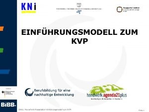EINFHRUNGSMODELL ZUM KVP S 8 B 1 Power