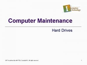 Unt maintenance Unt maintenance