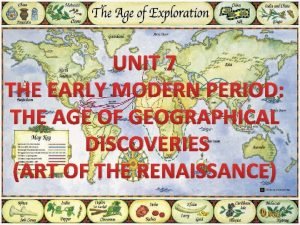 Early modern period dates