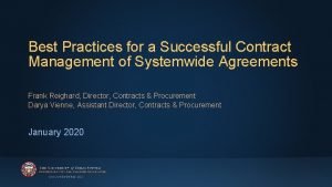 Contract management best practices matrix