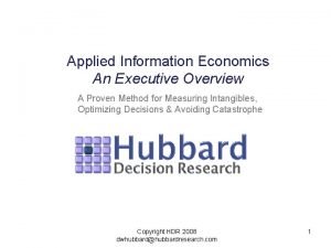 Applied information economics