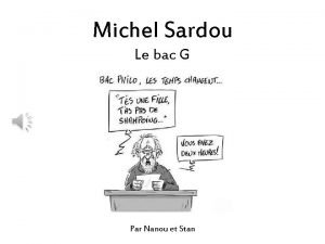 Sardou le bac g