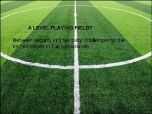 Even playing field meaning