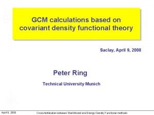 ISTANBUL06 GCM calculations based on covariant density functional
