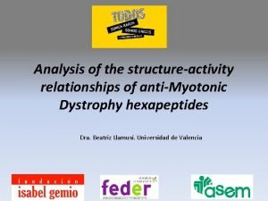 Analysis of the structureactivity relationships of antiMyotonic Dystrophy