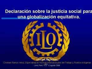 De justicia social