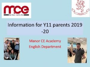 Information for Y 11 parents 2019 20 Manor