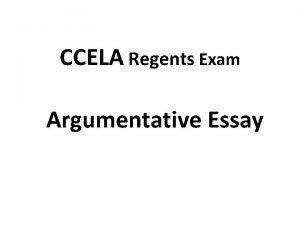 English regents argumentative essay English regents argumentative essay