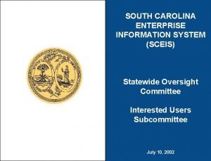 South carolina enterprise information system